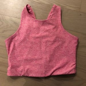 Pink crop/sports bra